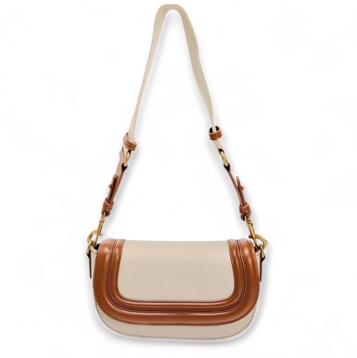 The Classic Duo-Tone Saddle Crossbody Bag