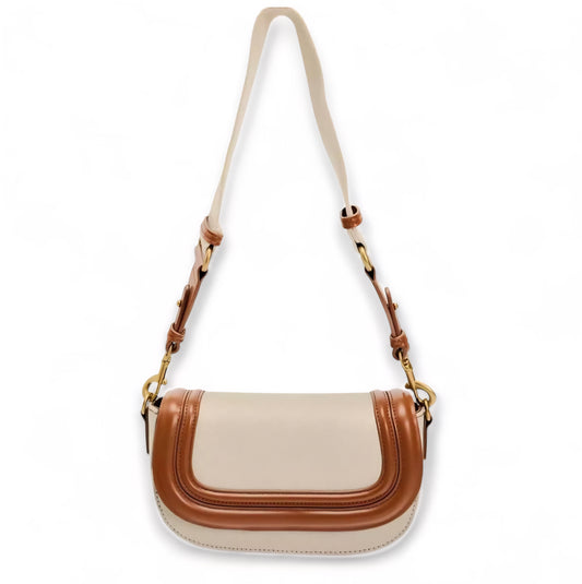 The Classic Duo-Tone Saddle Crossbody Bag